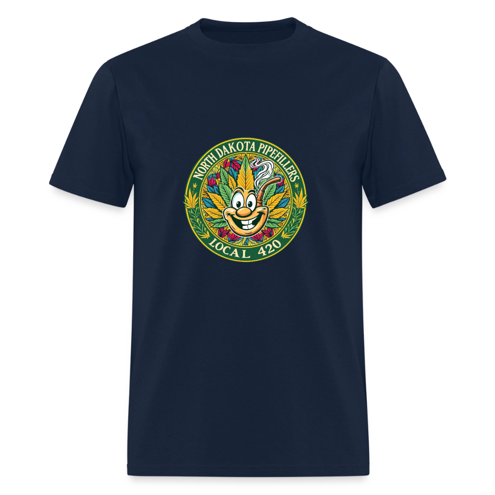 NORTH DAKOTA PIPEFILLERS LOCAL 420 Men's T-Shirt - navy