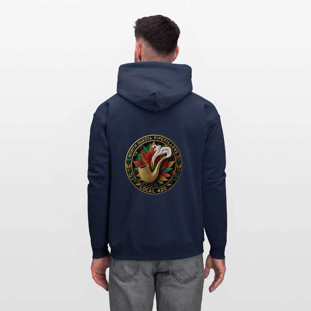 NORTH DAKOTA PIPEFILLERS LOCAL 420 F/B DESIGNS Men's Hoodie - navy