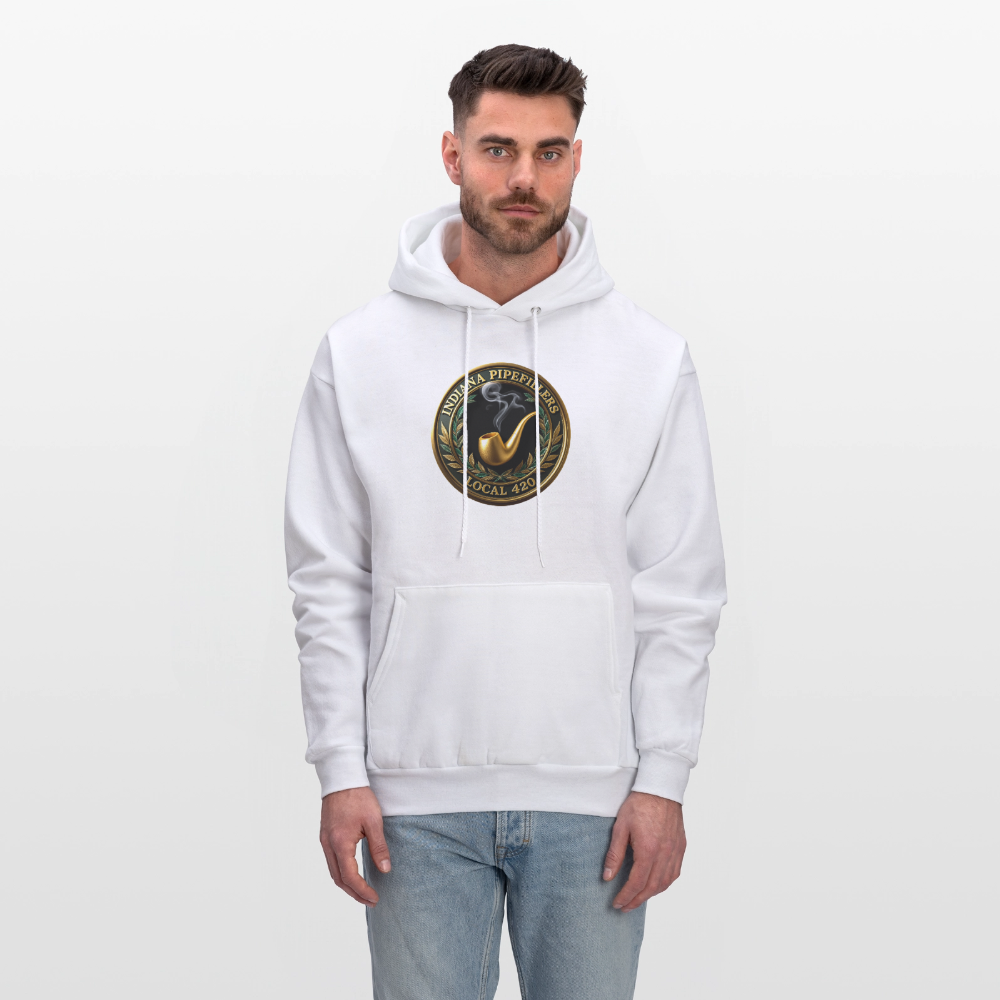 INDIANA PIPEFILLERS LOCAL 420 F/B DESIGN Men's Hoodie - white