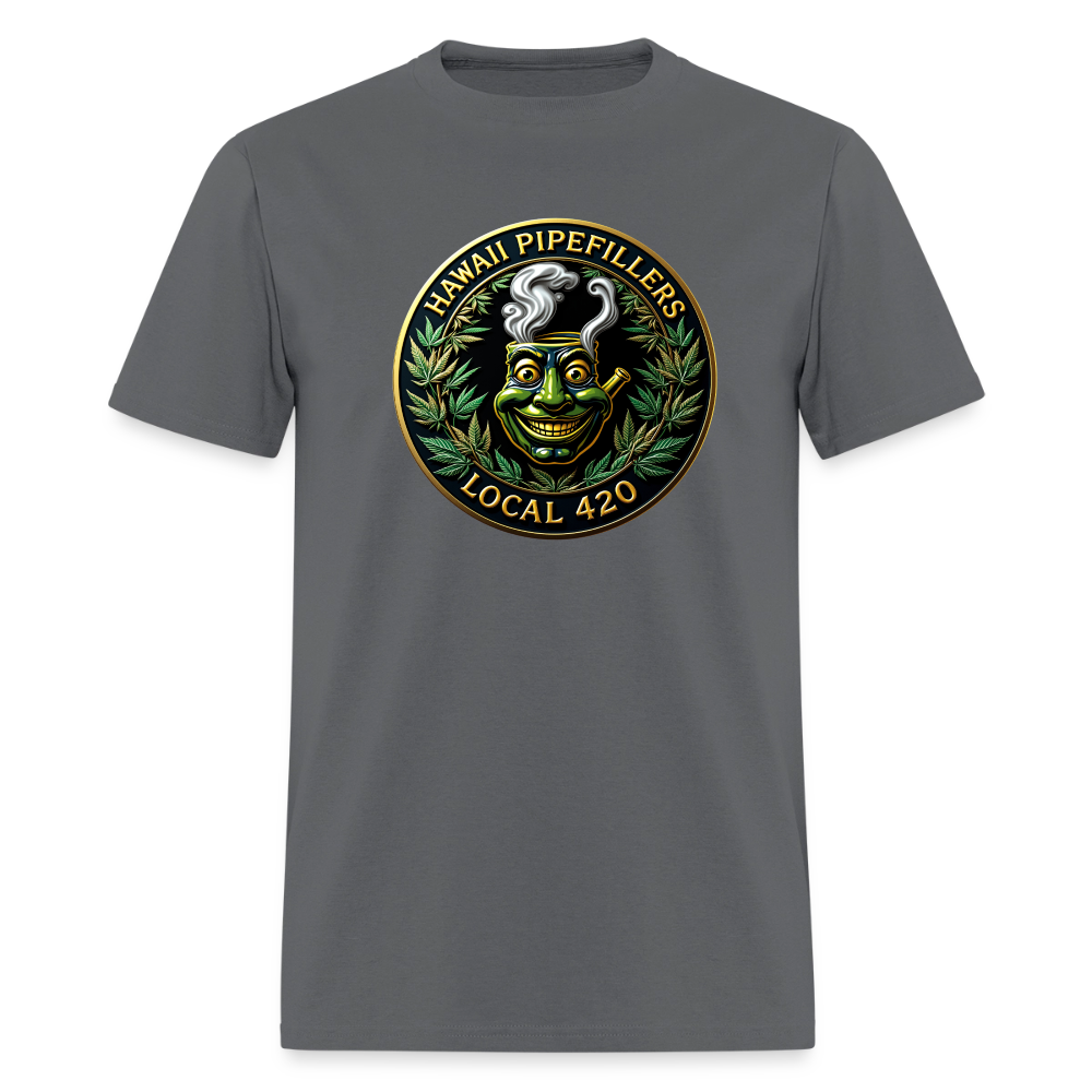 HAWAII PIPEFILLERS LOCAL 420 F/B DESIGN  Men's T-Shirt - charcoal