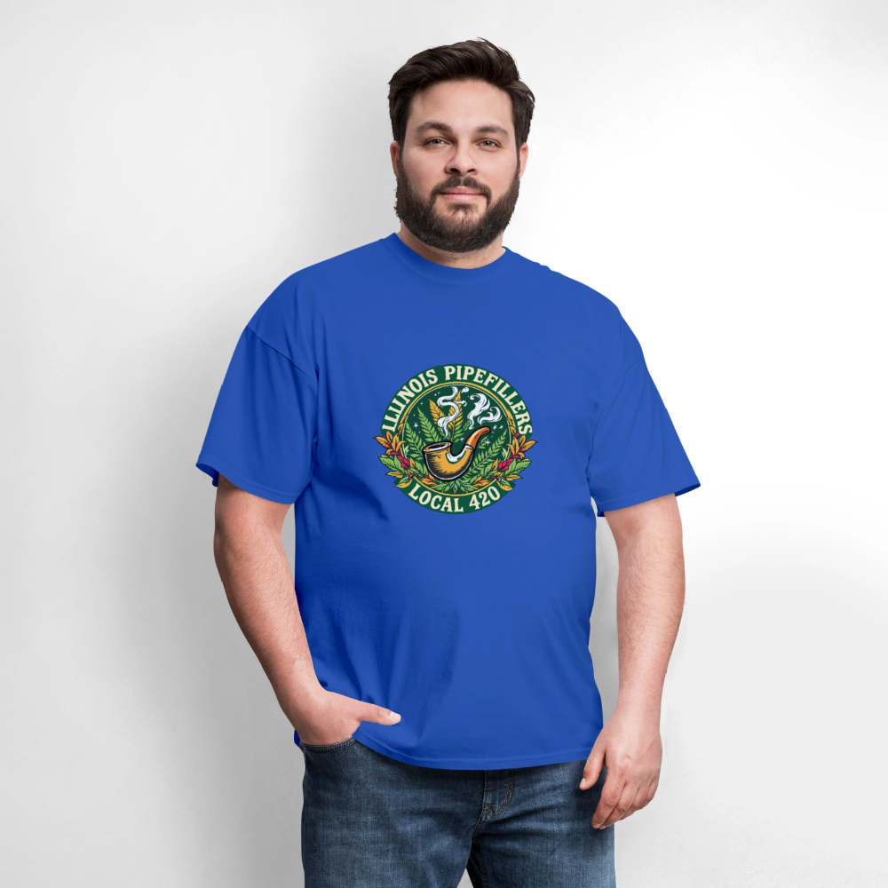 ILLINOIS PIPEFILLERS LOCAL 420 Men's T-Shirt - royal blue
