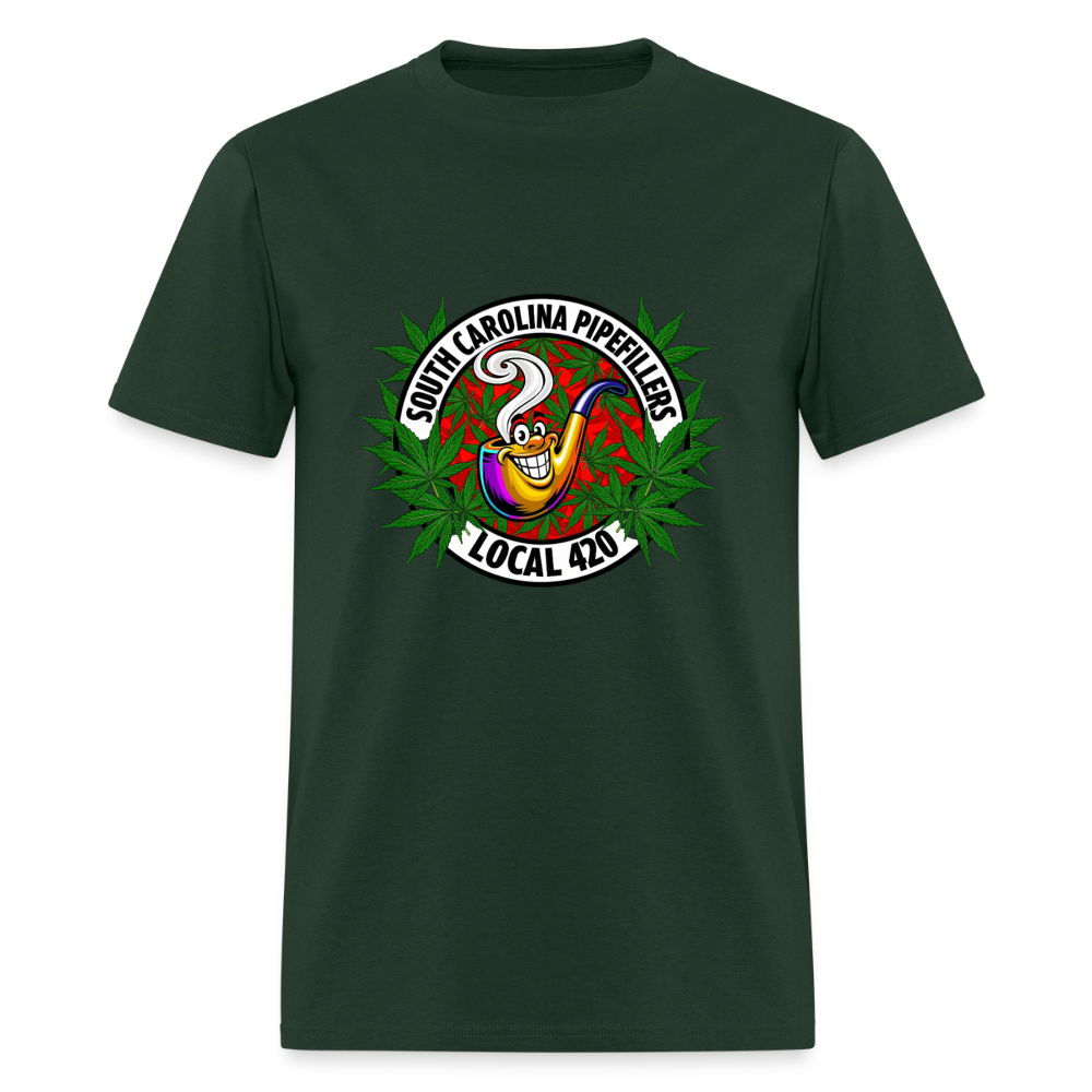 SOUTH CAROLINA PIPEFILLERS LOCAL 420 F/B DESIGN Men's T-Shirt - forest green