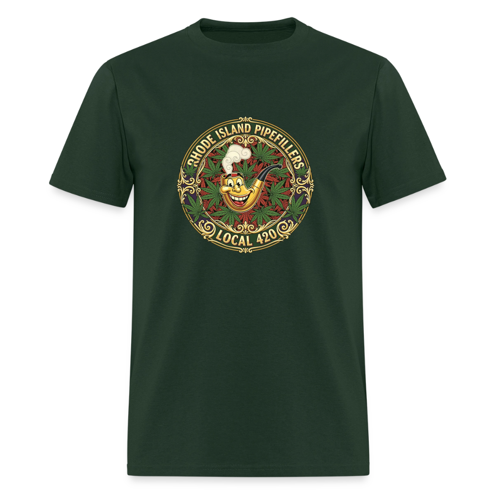 TEXAS PIPEFILLERS LOCAL 420 Men's T-Shirt - forest green