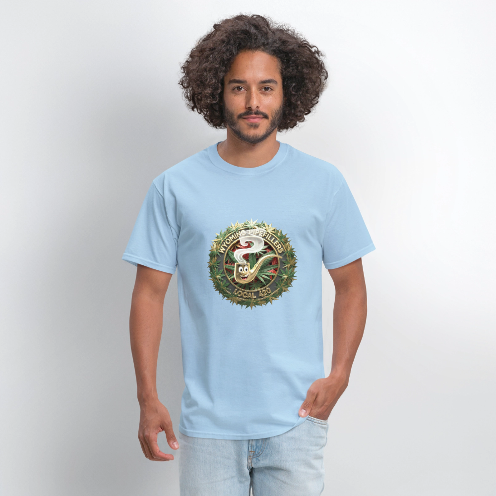 WYOMING PIPEFILLERS LOCAL 420 F/B DESIGN Men's Hoodie - powder blue