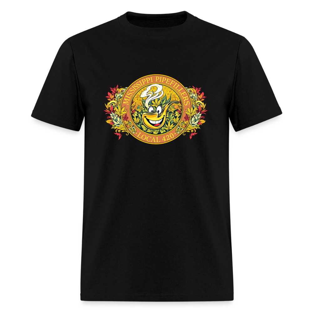 MISSISSIPPI PIPEFILLERS LOCAL 420 F/B DESIGNS Men's T-Shirt - black