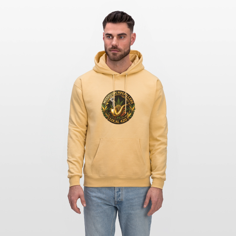 MISSISSIPPI PIPEFILLERS LOCAL 420 Men's Hoodie - light gold 
