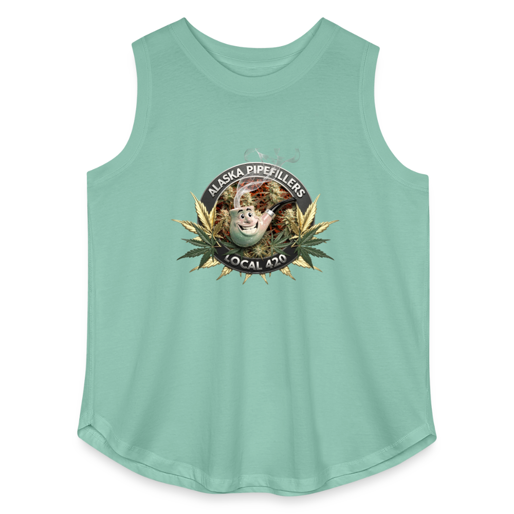 ALASKA  PIPEFILLERS LOCAL 420 F/B DESIGN Women's Curvy Relaxed Tank Top - saltwater