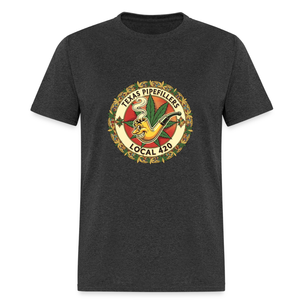 TEXAS PIPEFILLERS LOCAL 420 Men's T-Shirt - heather black