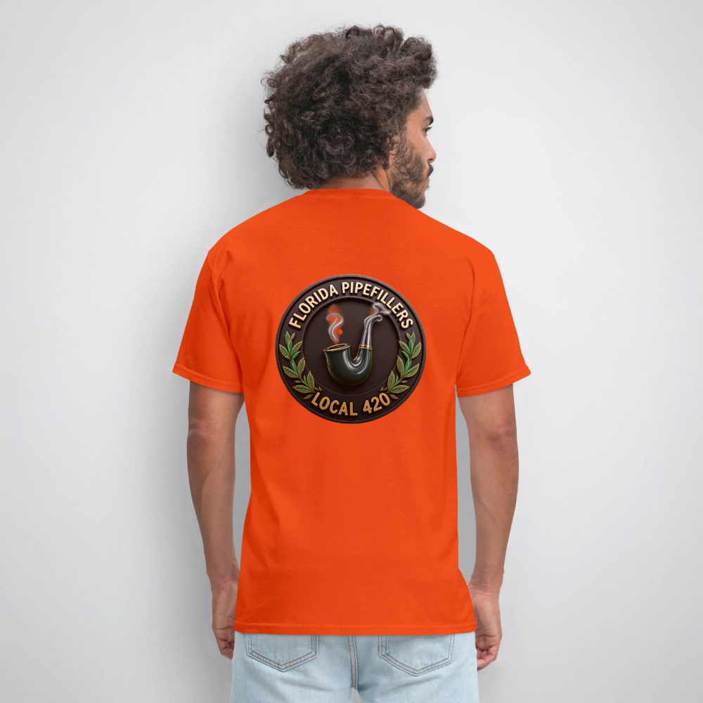 FLORIDA PIPEFILLERS LOCAL 420 F/B DESIGN Men's T-Shirt - orange