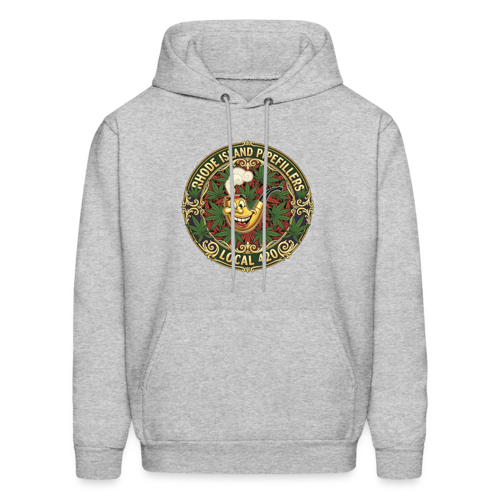 RHODE ISLAND PIPEFILLERS LOCAL 420 Men's Hoodie - heather gray