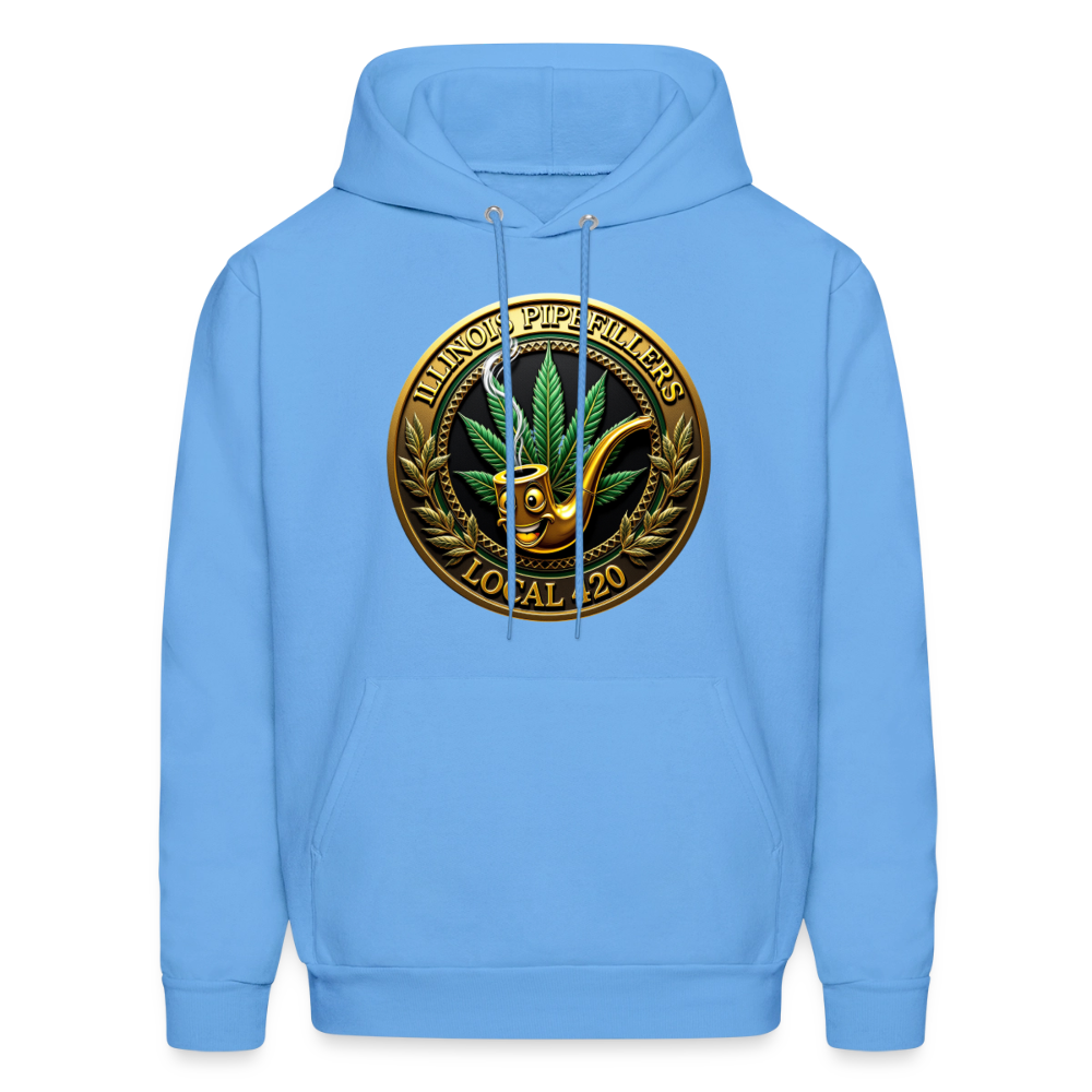 ILLINOIS PIPEFILLERS LOCAL 420 Men's Hoodie - carolina blue