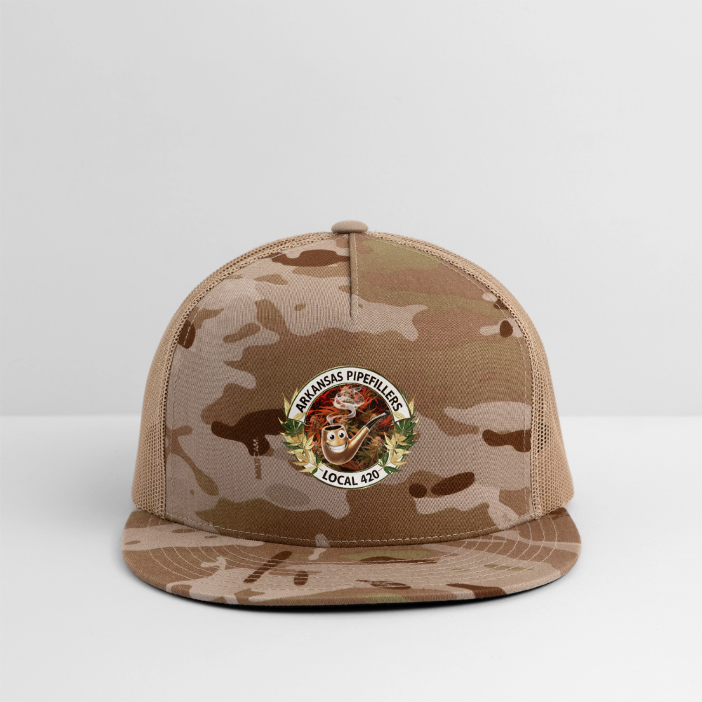 ARKANSAS  PIPEFILLERS LOCAL 420 CAMO Trucker Hat - MultiCam\tan
