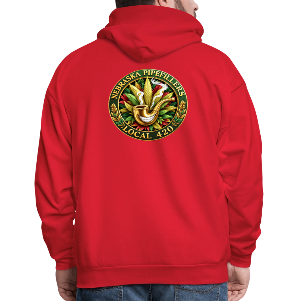 NEBRASKA PIPEFILLERS LOCAL 420 F/B DESIGNS Men's Hoodie - red