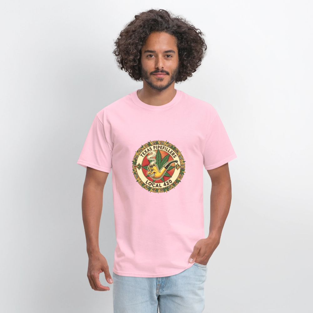 TEXAS PIPEFILLERS LOCAL 420 Men's T-Shirt - pink