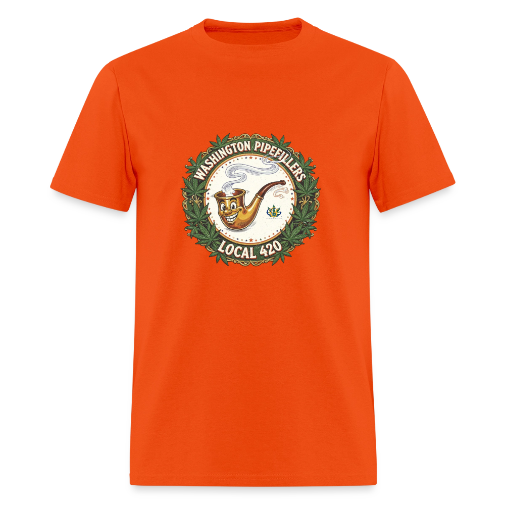 WASHINGTON PIPEFILLERS LOCAL 420 Men's T-Shirt - orange