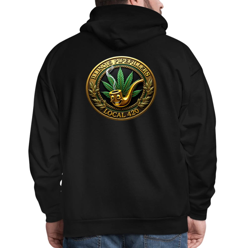 ILLINOIS PIPEFILLERS LOCAL 420 F/B DESIGN Men's Hoodie - black