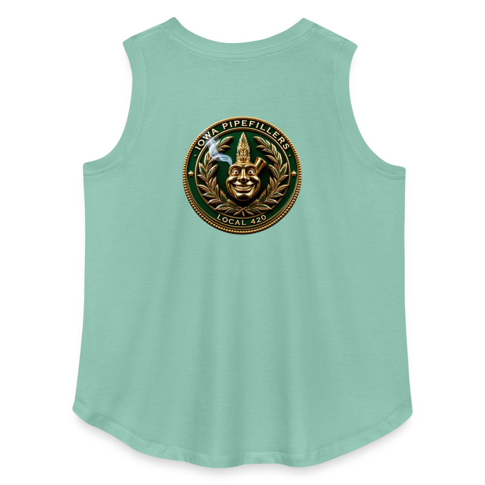 IOWA PIPEFILLERS LOCAL 420 F/B DESIGN Women's Curvy Relaxed Tank Top - saltwater