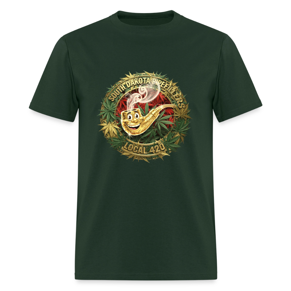 SOUTH DAKOTA PIPEFILLERS LOCAL 420 Men's T-Shirt - forest green