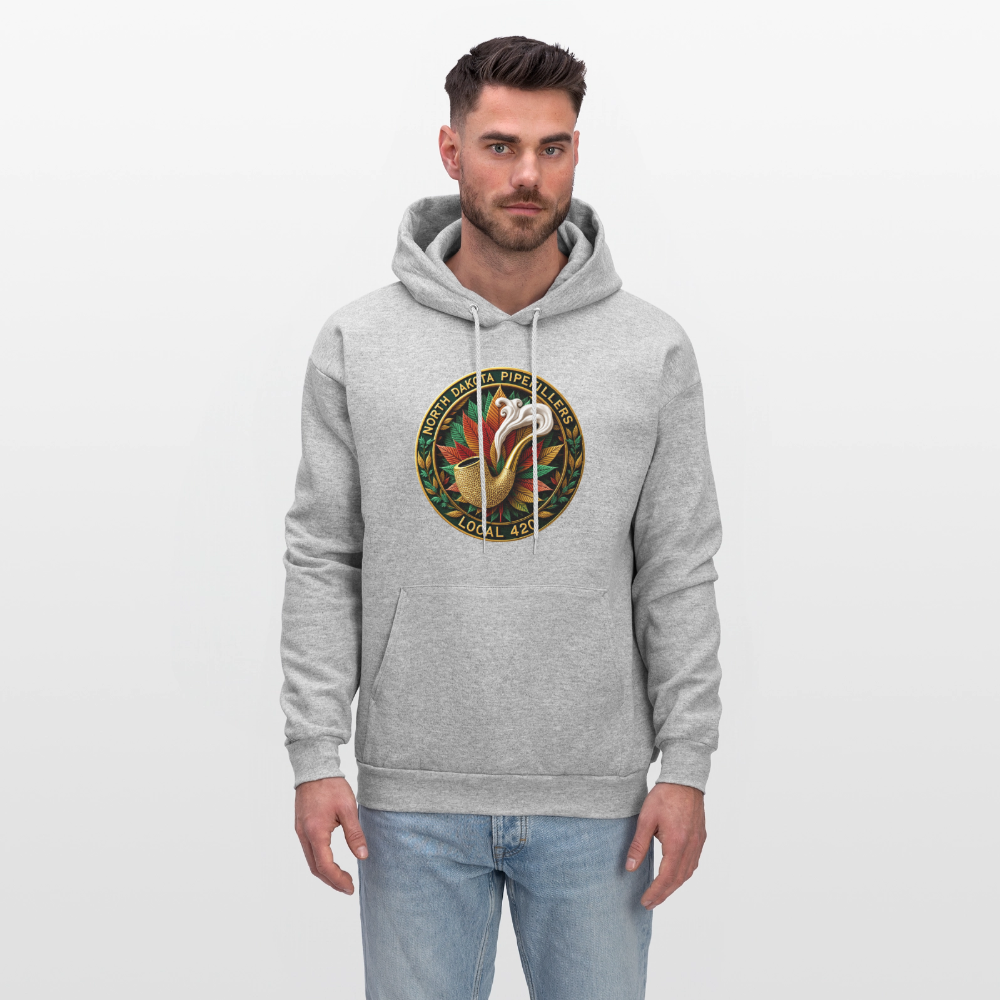 NORTH DAKOTA PIPEFILLERS LOCAL 420 Men's Hoodie - heather gray