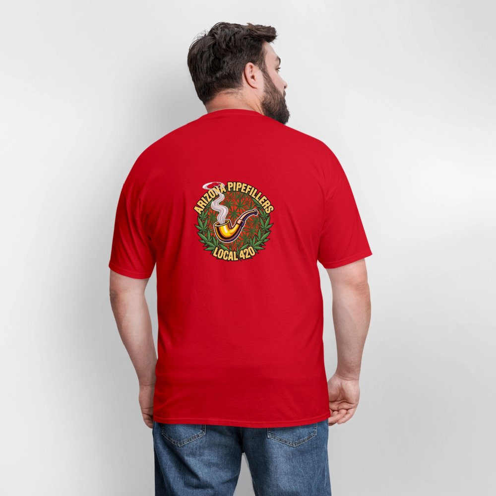 ARIZONA PIPEFILLERS LOCAL 420  F/B DESIGN Men's T-Shirt - red