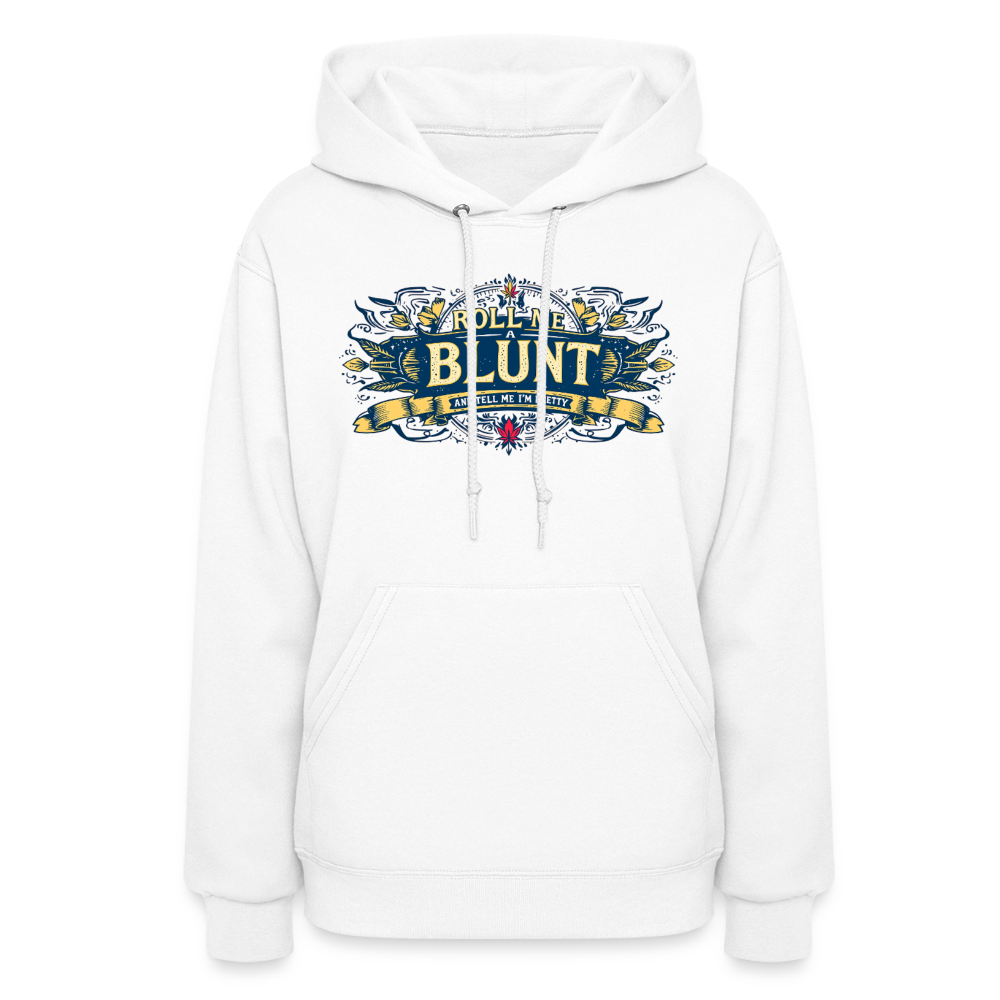 ROLL ME A BLUNT Women's Hoodie - white