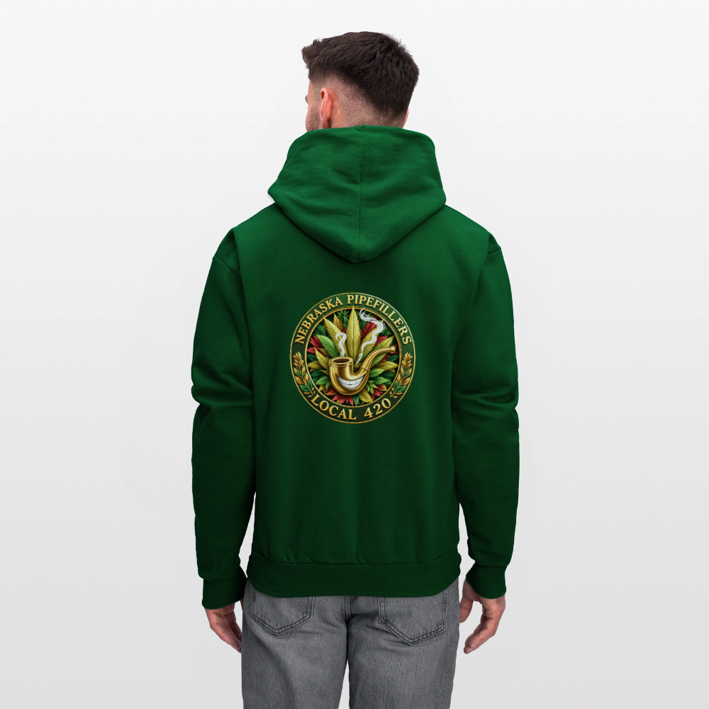 NEBRASKA PIPEFILLERS LOCAL 420 F/B DESIGNS Men's Hoodie - forest green