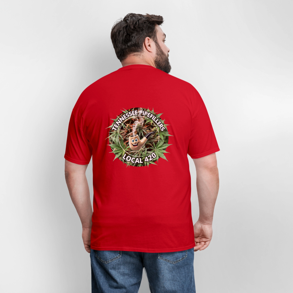 TENNESSEE PIPEFILLERS LOCAL 420 F/B DESIGN Men's T-Shirt - red