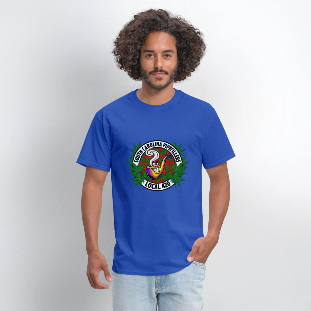 SOUTH CAROLINA PIPEFILLERS LOCAL 420 F/B DESIGN Men's T-Shirt - royal blue