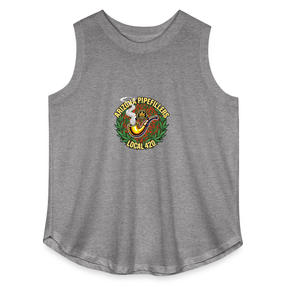 ARIZONA PIPEFILLERS LOCAL 420 Women's Curvy Relaxed Tank Top - granite heather 