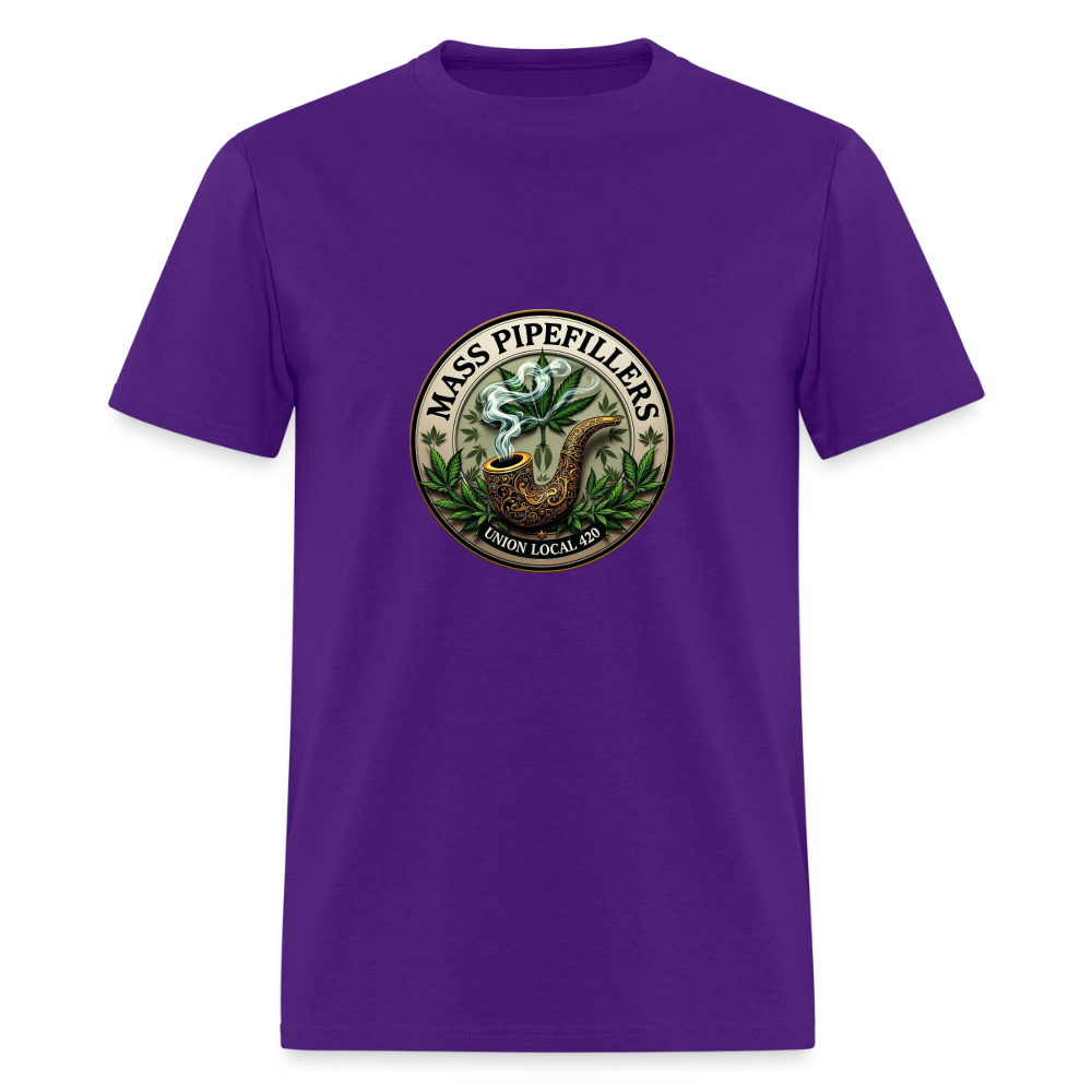 MASS PIPEFILLERS UNION LOCAL 420 Men's T-Shirt - purple