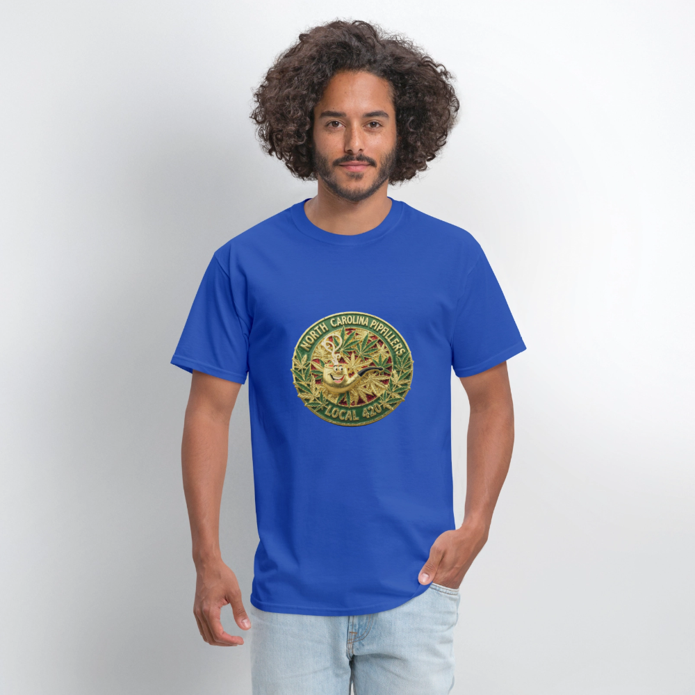 NORTH CAROLINA  PIPEFILLERS LOCAL 420 Men's T-Shirt - royal blue