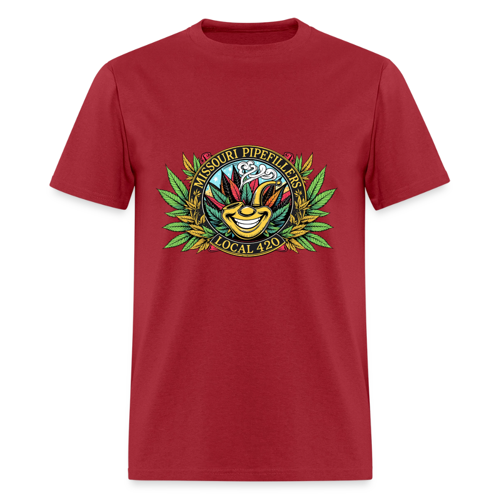 MISSOURI PIPEFILLERS LOCAL 420  F/B DESIGNS  Men's T-Shirt - true red