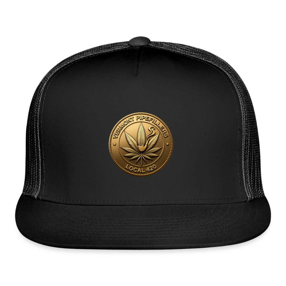 VERMONT PIPEFILLERS LOCAL 420 Trucker Hat - black/black