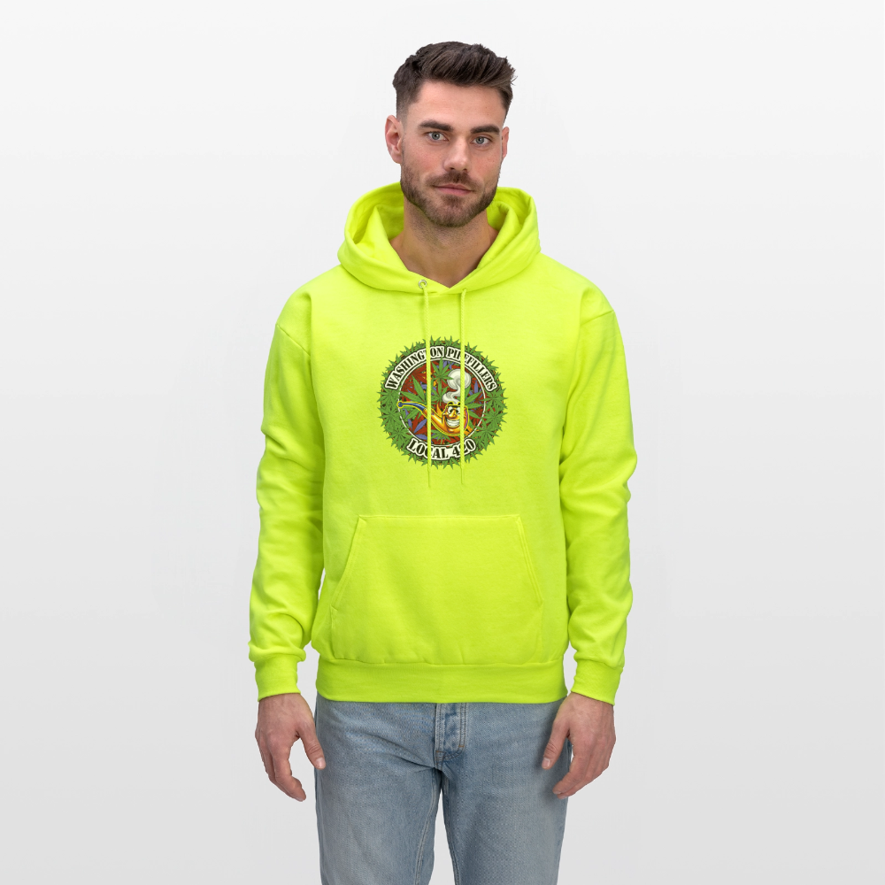 WASHINGTON PIPEFILLERS LOCAL 420 Men's Hoodie - safety green