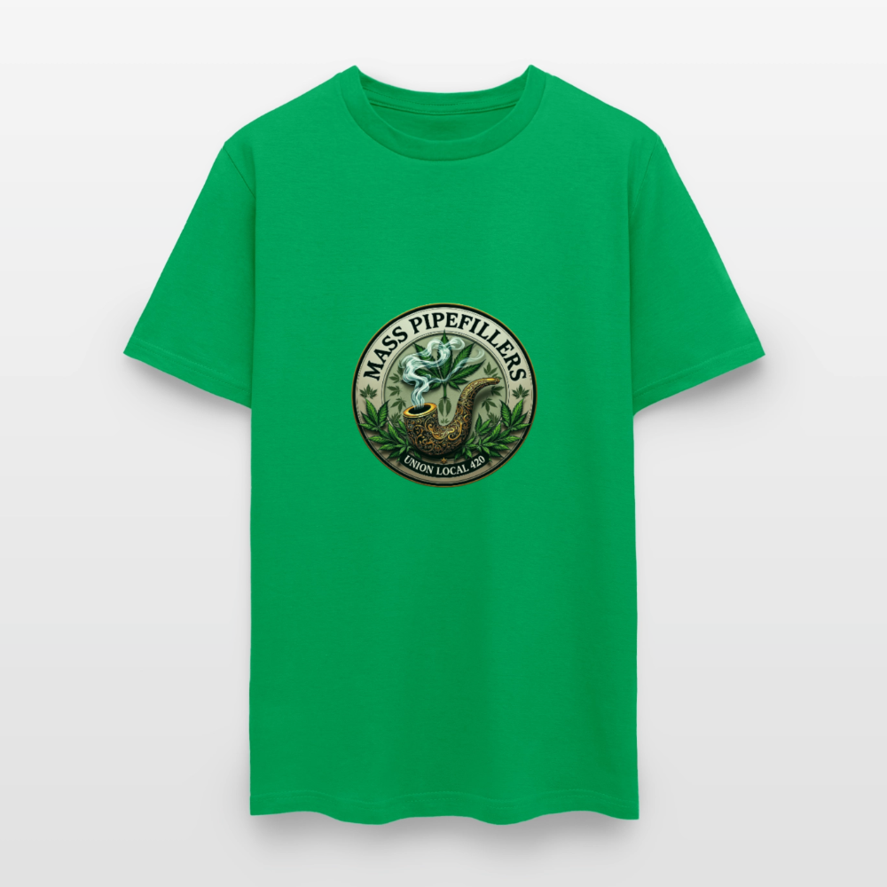 MASS PIPEFILLERS UNION LOCAL 420 Men's T-Shirt - bright green