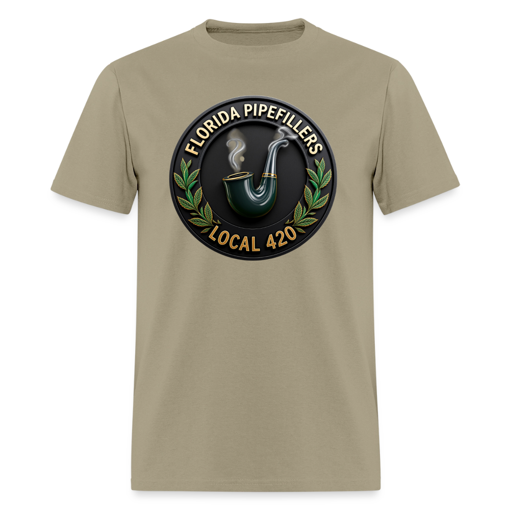 FLORIDA PIPEFILLERS LOCAL 420 F/B DESIGN Men's T-Shirt - khaki