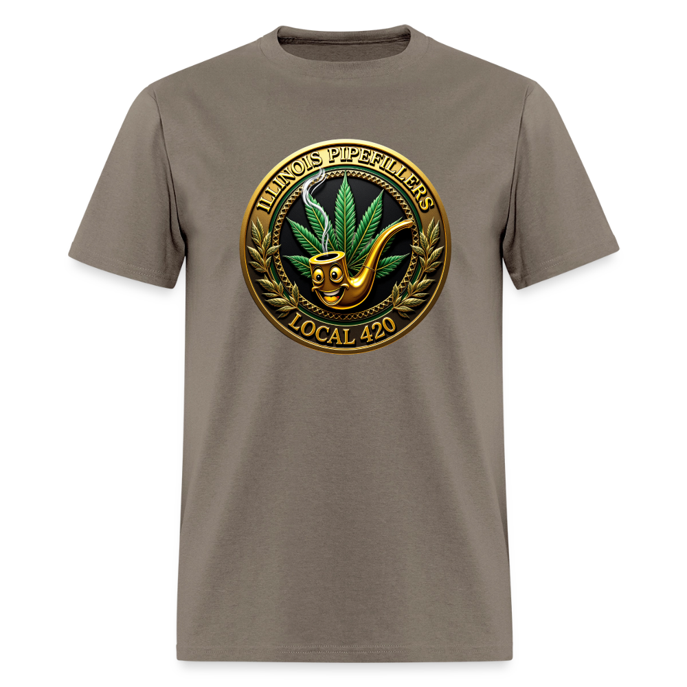 ILLINOIS PIPEFILLERS LOCAL 420 F/B DESIGN Men's T-Shirt - safari