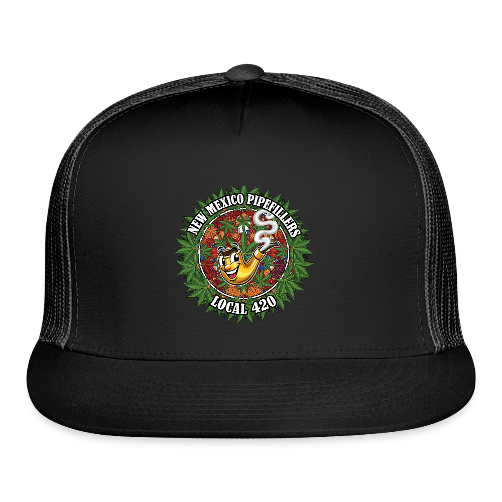 NEW MEXICO PIPEFILLERS LOCAL 420 Trucker Hat - black/black