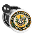 COLORADO PIPEFILLERS LOCAL 420 Union Buttons small 1'' (5-pack) 2 - white