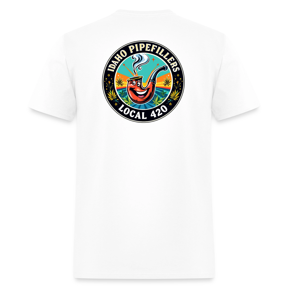 IDAHO PIPEFILLERS LOCAL 420 F/B DESIGN Men's T-Shirt - white