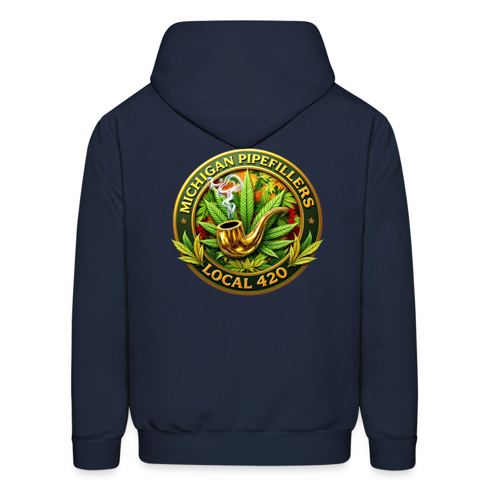 MICHIGAN PIPEFILLERS LOCAL 420 F/B DESIGN Men's Hoodie - navy