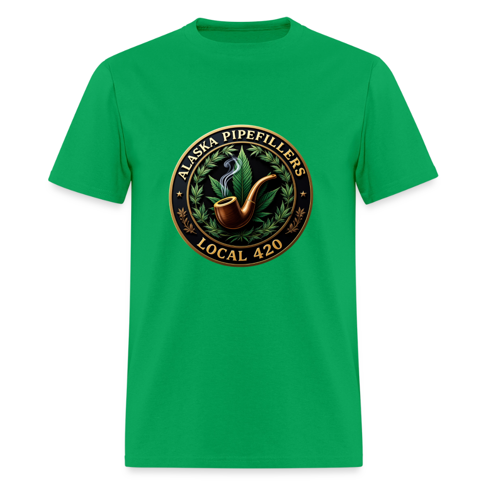 ALASKA PIPEFILLERS LOCAL 420 Men's T-Shirt - bright green