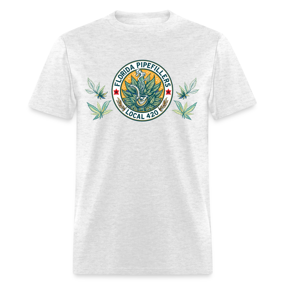 FLORIDA PIPEFILLERS LOCAL 420 F/B DESIGN Men's T-Shirt - light heather gray
