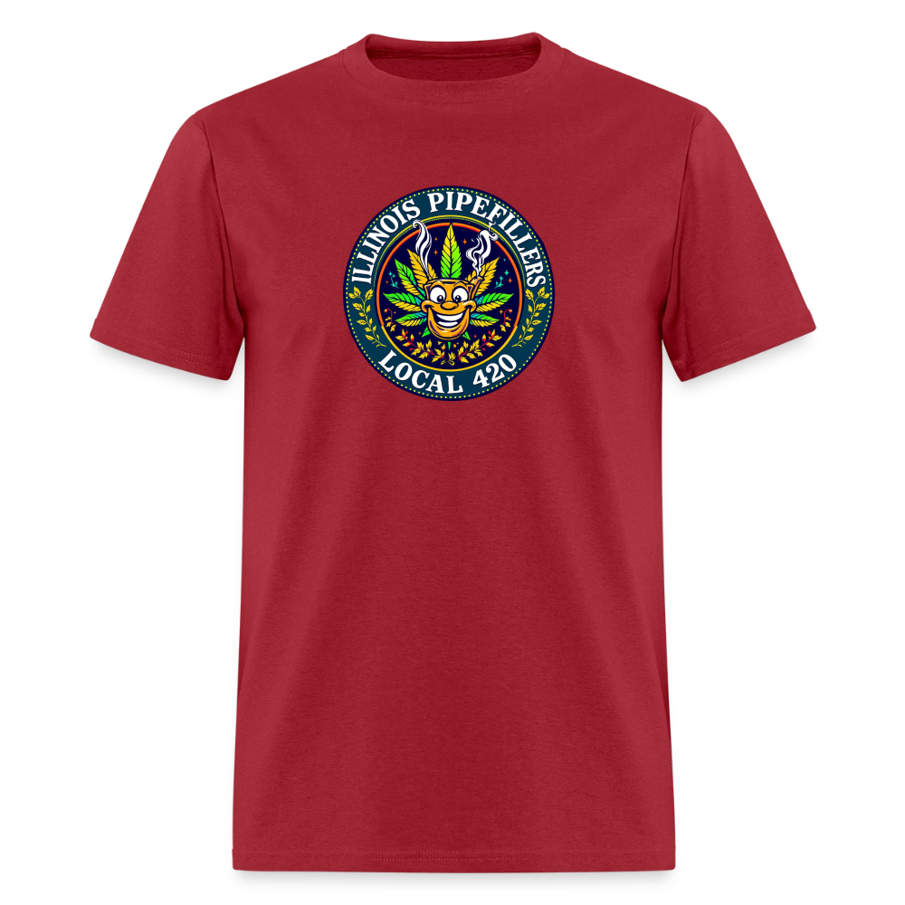 ILLINOIS PIPEFILLERS LOCAL 420 Men's T-Shirt - true red