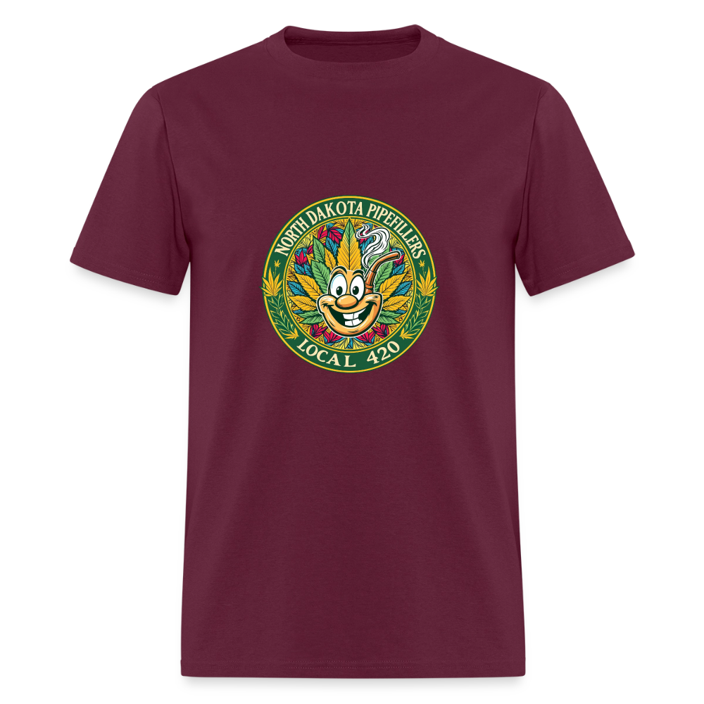 NORTH DAKOTA PIPEFILLERS LOCAL 420 Men's T-Shirt - burgundy
