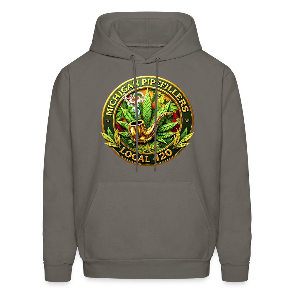 MICHIGAN PIPEFILLERS LOCAL 420 F/B DESIGN Men's Hoodie - asphalt gray