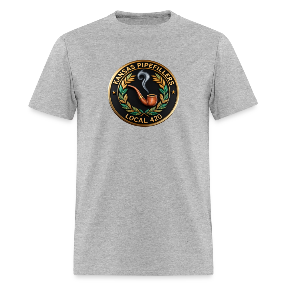 KANSAS PIPEFILLERS LOCAL 420 Men's T-Shirt - heather gray