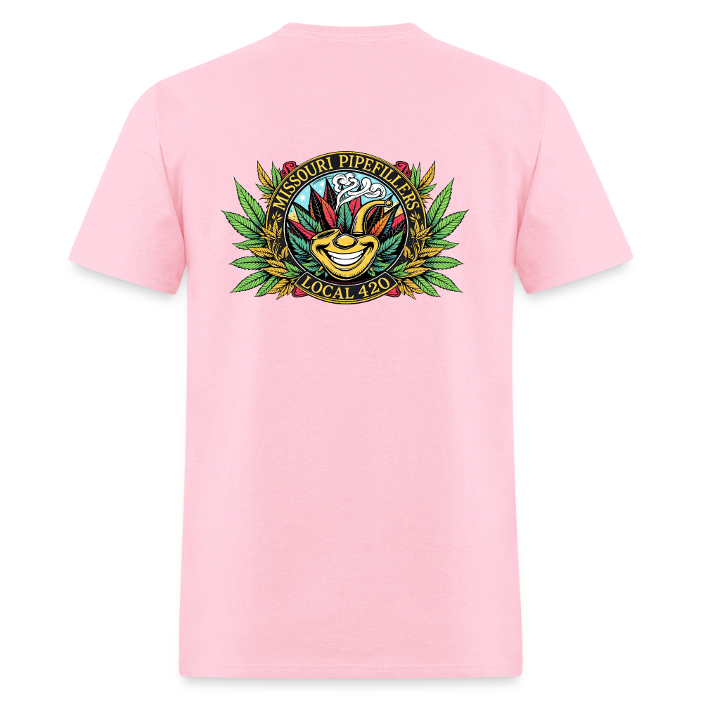 MISSOURI PIPEFILLERS LOCAL 420  F/B DESIGNS  Men's T-Shirt - pink