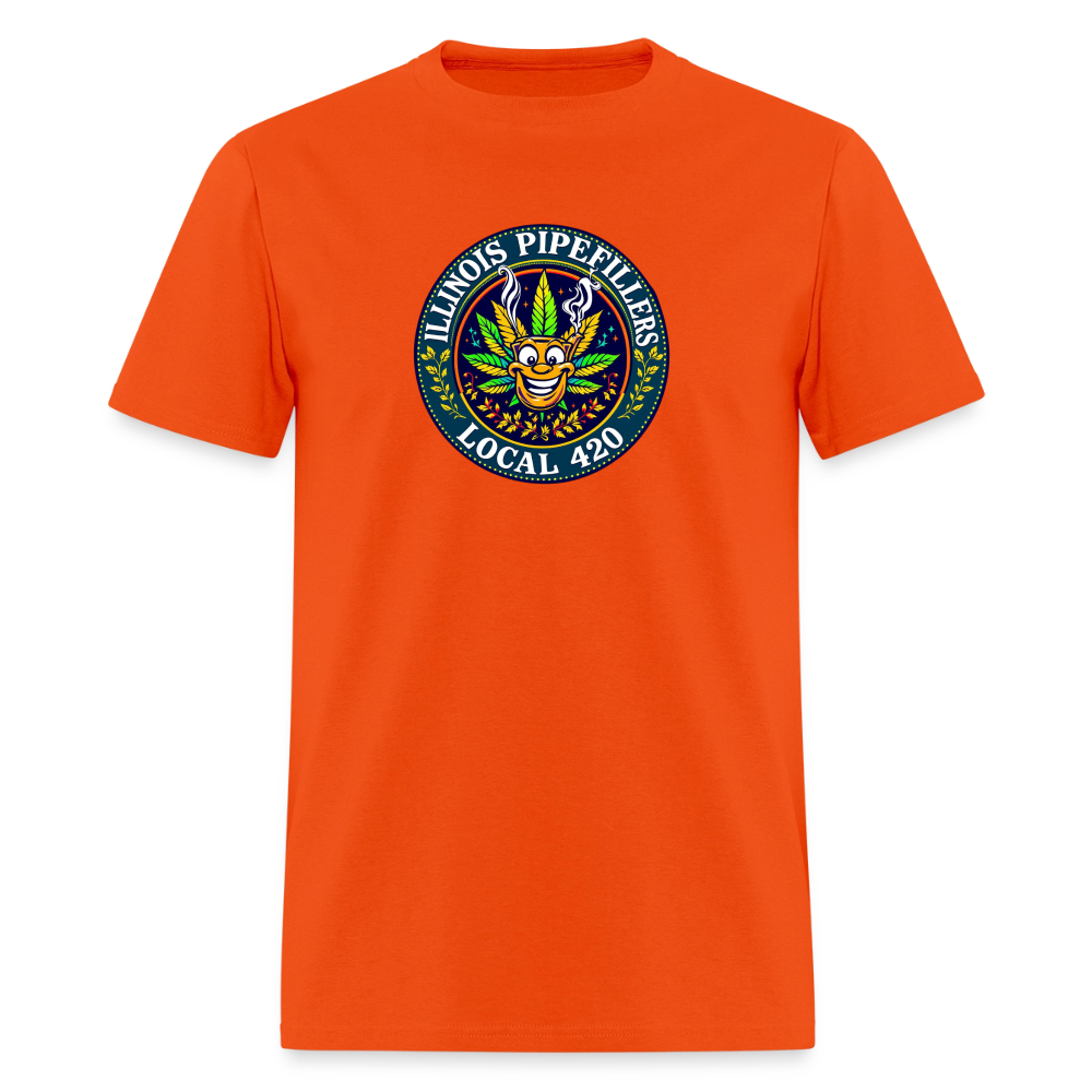 ILLINOIS PIPEFILLERS LOCAL 420 Men's T-Shirt - orange