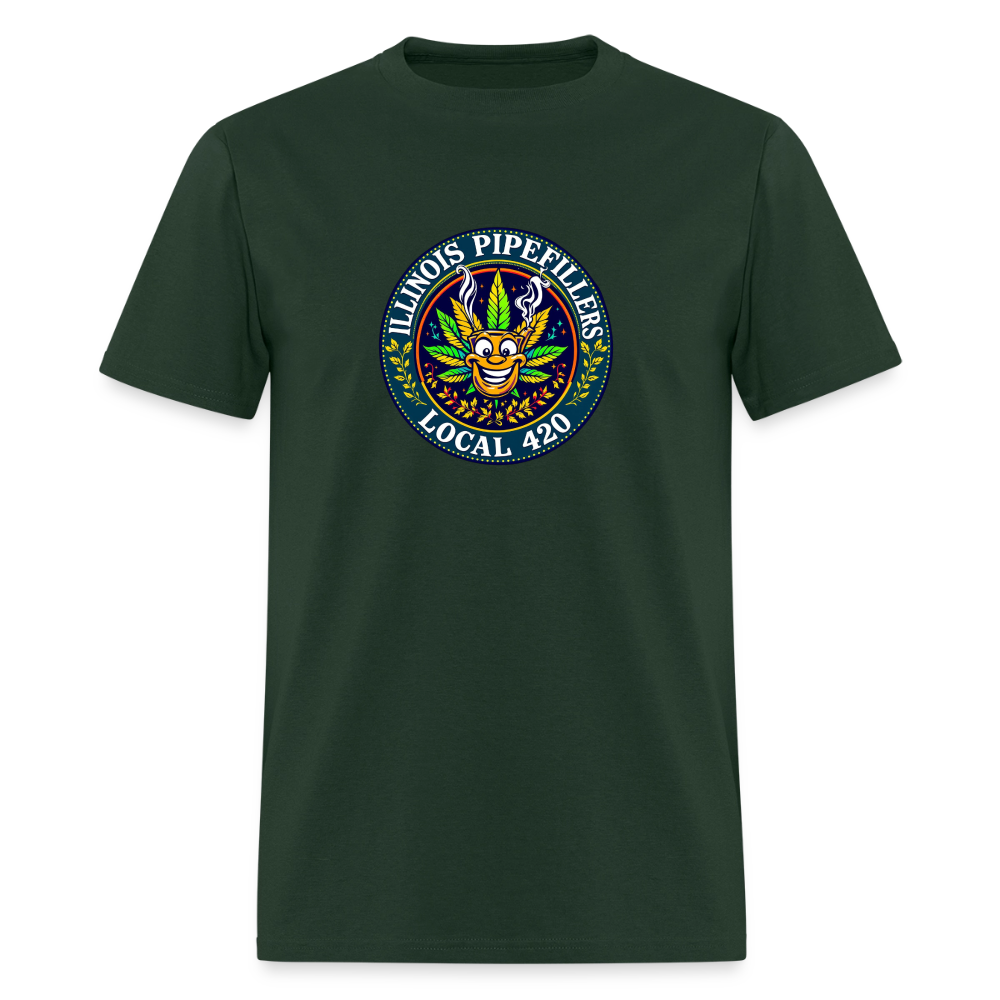 ILLINOIS PIPEFILLERS LOCAL 420 F/B DESIGN Men's T-Shirt - forest green